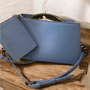 Steve Madden NWT Windward Blue Satchel | Metal Handle & Matching Pochette